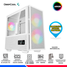 CASE DEEPCOOL CH360 DIGITAL WH  ARGB, V/TEMPLADO