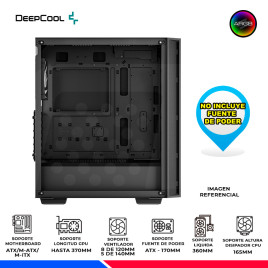 CASE DEEPCOOL MATREXX 55 V4, V/TEMPLADO, ARGB