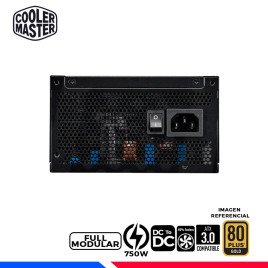 FUENTE DE PODER COOLER MASTER GX II GOLD 750, 80 PLUS GOLD FULL MODULAR, 750W
