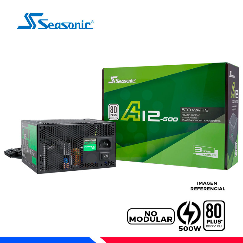 FUENTE DE PODER SEASONIC A12 500W 80PLUS WHITE