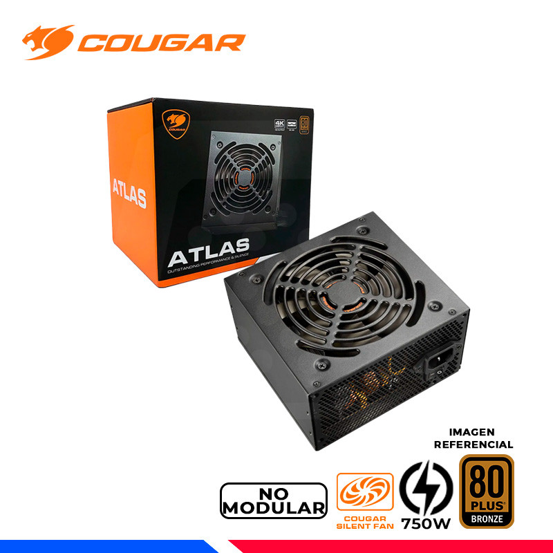 FUENTE DE PODER COUGAR ATLAS 750, 80 PLUS BRONZE, 750W