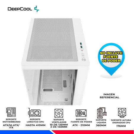 CASE DEEPCOOL CG580 WH, V/TEMPLADO