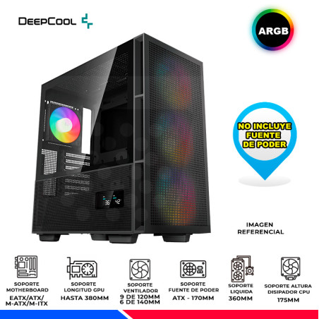CASE DEEPCOOL CH560 BK DIGITAL, V/TEMPLADO, ARGB