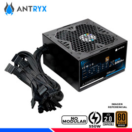 FUENTE DE PODER ANTRYX XBR-550, 80 PLUS BRONZE, 550W