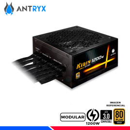 FUENTE DE PODER ANTRYX 1200W KIRIN EVO II, 80 PLUS GOLD MODULAR, PCIe 5.0