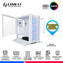 CASE LIAN LI LANCOOL III WHITE, ARGB, V/TEMPLADO