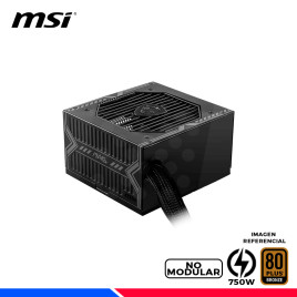 FUENTE DE PODER MSI MAG A750BN PCIE5, 80 PLUS BRONZE, 750W