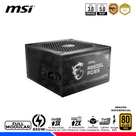FUENTE DE PODER MAG A850GL PCIE5, 80 PLUS GOLD FULL MODULAR, 850W