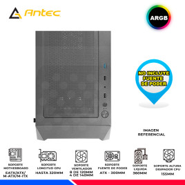 CASE GAMING ANTEC NX292 BLACK, V/TEMPLADO, ARGB