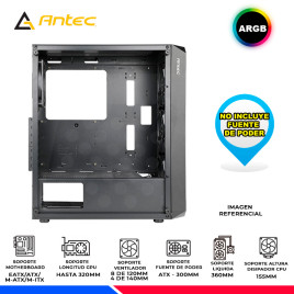 CASE GAMING ANTEC NX292 BLACK, V/TEMPLADO, ARGB