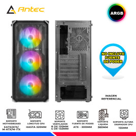 CASE GAMING ANTEC NX292 BLACK, V/TEMPLADO, ARGB