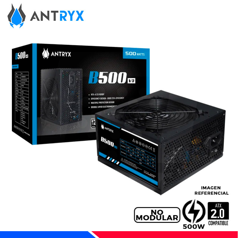 FUENTE DE PODER ANTRYX B500W V3, 2.3 BOX