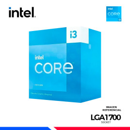 PROCESADOR INTEL CORE i3-13100F, Cache 12MB, Hasta 4.5 Ghz.