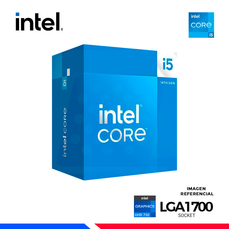 PROCESADOR INTEL CORE i5-14400, Cache 20 MB, Hasta 4.70 Ghz.
