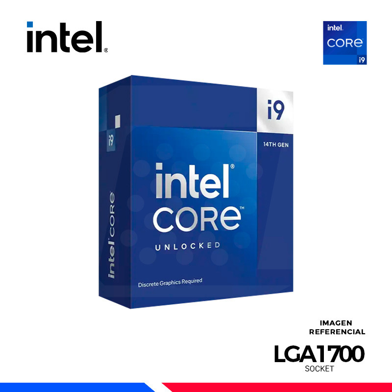 PROCESADOR INTEL CORE i9-14900KF, Cache 36 MB, Hasta 6.00 Ghz.