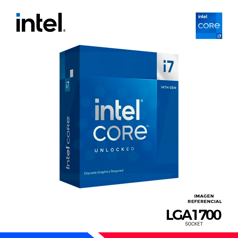 PROCESADOR INTEL CORE i7-14700K, Cache 33 MB, Hasta 5.6 Ghz.