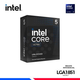 PROCESADOR INTEL CORE ULTRA 5 245KF, Cache 24 MB, Hasta 5.2 Ghz.