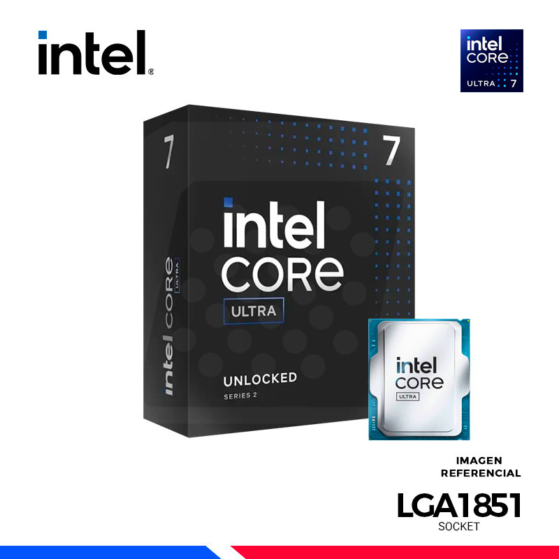 PROCESADOR INTEL CORE ULTRA 7 265K, Cache 30 MB, Hasta 5.50 Ghz.