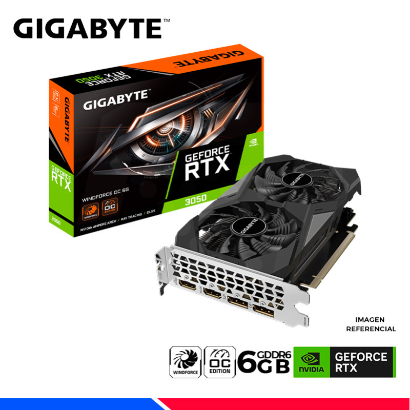 VGA GIGABYTE GEFORCE RTX 3050 WINDFORCE OC V2 6GB GDDR6