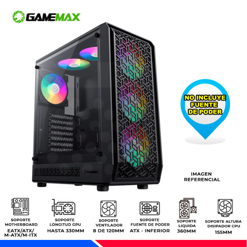 CASE GAMING GAMEMAX Forge Ab, 6 COOLER ARGB, MALLA