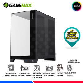 CASE GAMING GAMEMAX INFINITY PRO, PANORAMICO, 5 COOLER ARGB