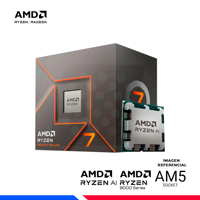 PROCESADOR AMD RYZEN 7 8700F, 4.1/5.0 Ghz, AM5