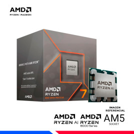 PROCESADOR AMD RYZEN 7 8700F, 4.1/5.0 Ghz, AM5