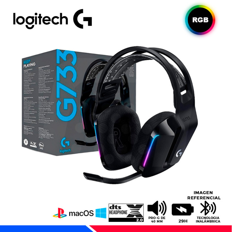 AURICULAR GAMING LOGITECH G733 INALAMBRICO LIGHTSPEED RGB BLACK AURICULAR GAMING LOGITECH G733 INALAMBRICO LIGHTSPEED RGB BLACK