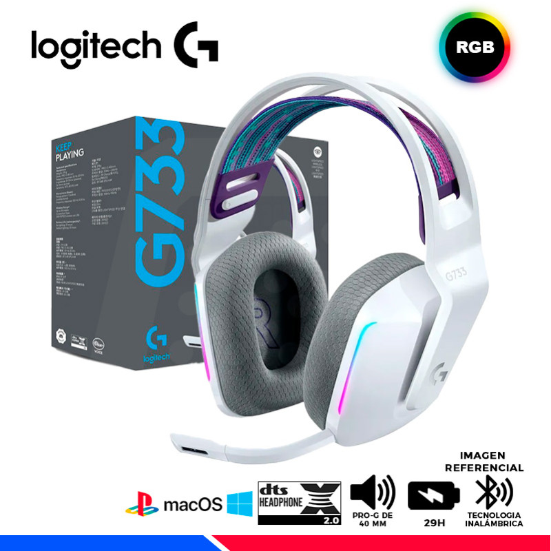 AURICULAR GAMING LOGITECH G733 INALAMBRICO LIGHTSPEED RGB WHITE AURICULAR GAMING LOGITECH G733 INALAMBRICO LIGHTSPEED RGB WHITE