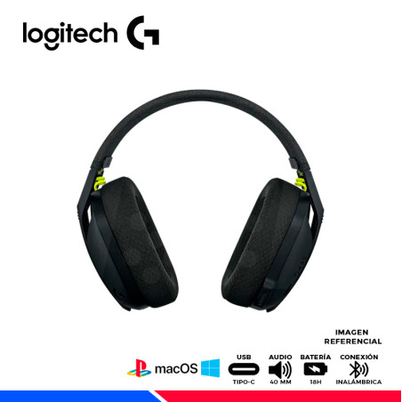 AURICULAR GAMING LOGITECH G435 INALAMBRICO LIGHTSPEED BLACK