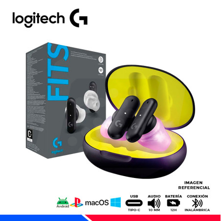 AURICULAR GAMING LOGITECH G FITS TRUE, INALAMBRICO LIGHTSPEED, BT, BLACK