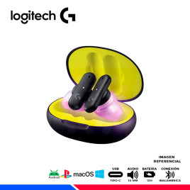 AURICULAR GAMING LOGITECH G FITS TRUE, INALAMBRICO LIGHTSPEED, BT, BLACK