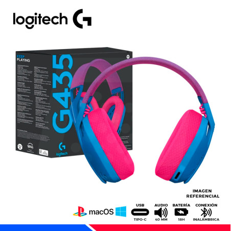 AURICULAR GAMING LOGITECH G435 INALAMBRICO LIGHTSPEED BLUE
