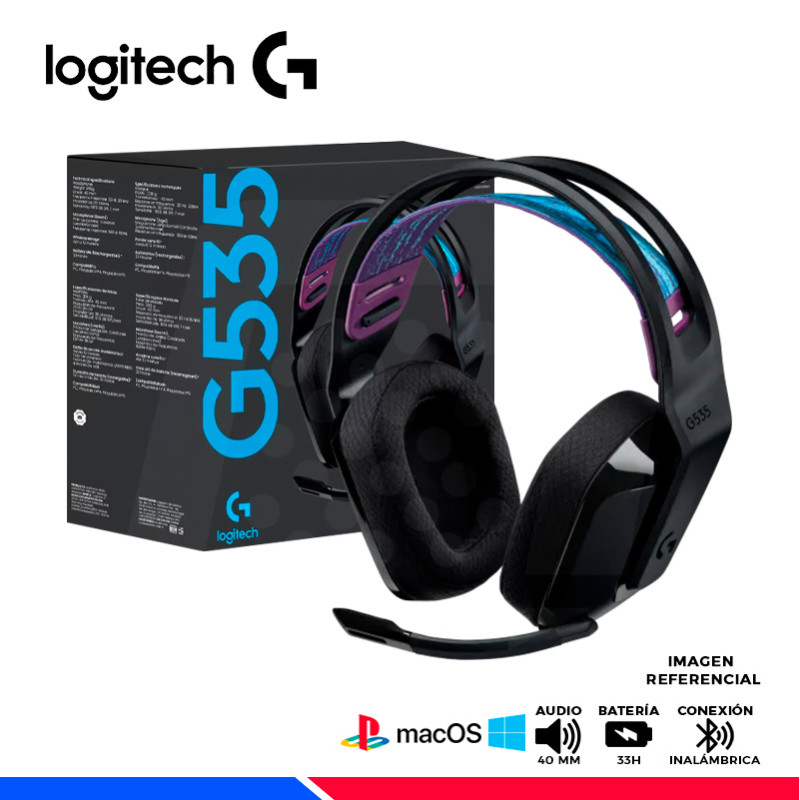 AURICULAR GAMING LOGITECH G535 INALAMBRICO LIGHTSPEED BLACK AURICULAR GAMING LOGITECH G535 INALAMBRICO LIGHTSPEED BLACK