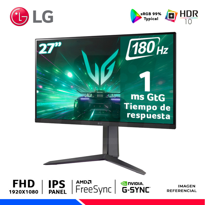 MONITOR GAMING LG UltraGear 27GS65F-B, 27" IPS, FHD, 180Hz, 1ms, G-Sync MONITOR GAMING LG UltraGear 27GS65F-B, 27" IPS, FHD, 180Hz, 1ms, G-Sync