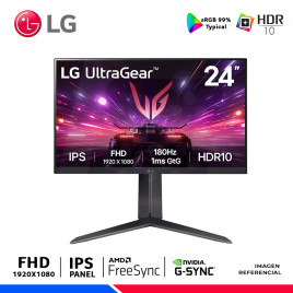 MONITOR GAMING LG UltraGear 24GS65F-B, 24" IPS, FHD, 180Hz, 1ms, NVIDIA G-Sync