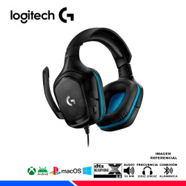 AURICULAR GAMING LOGITECH G432, 7.1, BLACK
