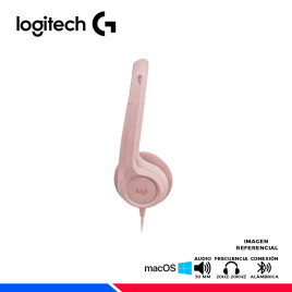 MICROFONO AURICULAR LOGITECH H390 USB, CANCELACION DE RUIDO ROSE