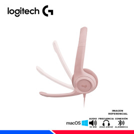 MICROFONO AURICULAR LOGITECH H390 USB, CANCELACION DE RUIDO ROSE