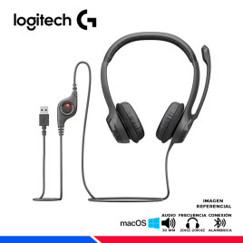 MICROFONO AURICULAR LOGITECH H390 USB, CANCELACION DE RUIDO, BLACK