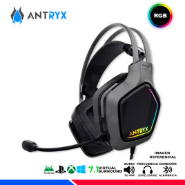 AURICULAR ANTRYX ENIGMA SE GRAY 7.1 VIRTUAL SURROUND RGB