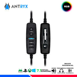 AURICULAR ANTRYX ENIGMA SE GRAY 7.1 VIRTUAL SURROUND RGB