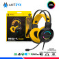 AURICULAR ANTRYX IRIS-K YELLOW, 7.1 VIRTUAL SURROUND, USB, RAINBOW