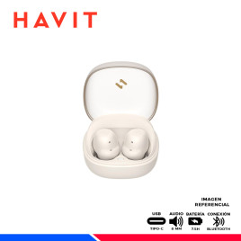 AURICULAR HAVIT TW-969, BLUETOOTH, BEIGE