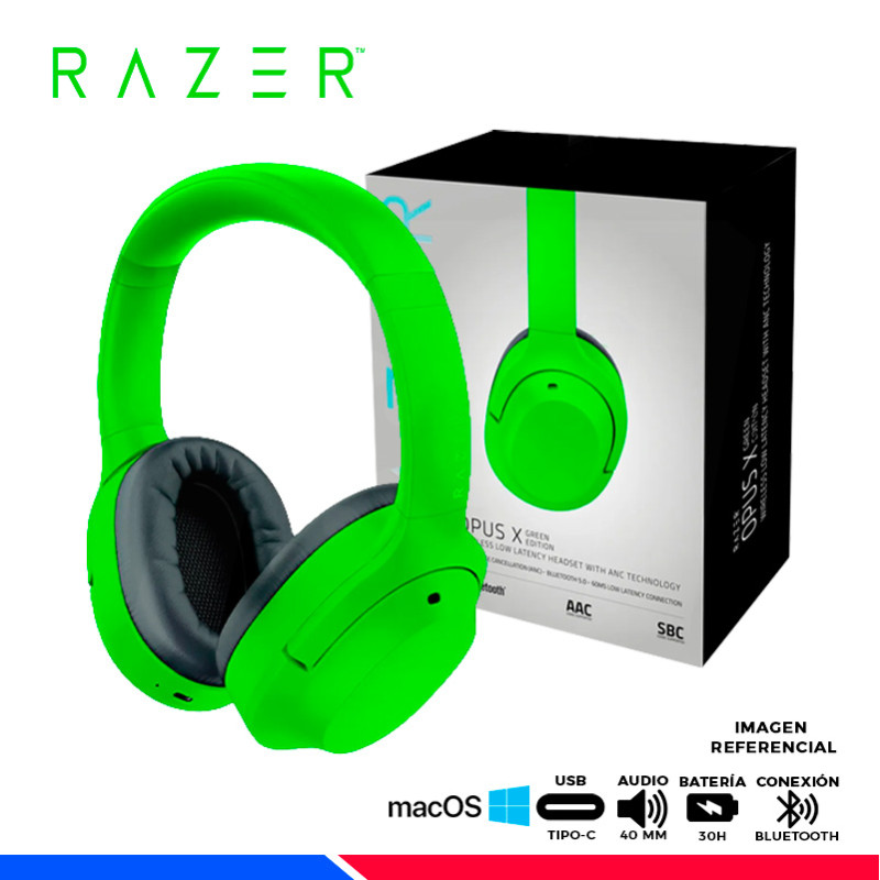AURICULAR RAZER OPUS X, BLUETOOTH 5.0 GREEN AURICULAR RAZER OPUS X, BLUETOOTH 5.0 GREEN