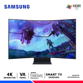 MONITOR SAMSUNG LS55CG97WNLXPE, Odyssey ARK 2da Gen, 55" Curvo VA, 4K, 165Hz, 1ms,