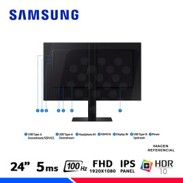 MONITOR SAMSUNG LS24D600EALXPE, ViewFinity S6, 24" IPS, QHD, 100Hz, 5ms