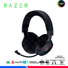 AURICULAR RAZER KRAKEN V4 X USB-C, ADAPTADOR USB-Z-A, CHROMA BLACK