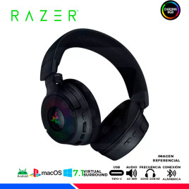 AURICULAR RAZER KRAKEN V4 X USB-C, ADAPTADOR USB-Z-A, CHROMA BLACK