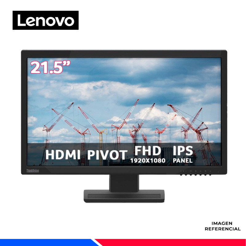 MONITOR LENOVO ThinkVision E22-28, 21.5" IPS, FHD, 60Hz, 6ms. MONITOR LENOVO ThinkVision E22-28, 21.5" IPS, FHD, 60Hz, 6ms.